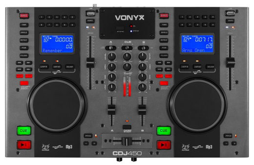 Vonyx CDJ450 Twin Top CD/MP3/USB Player/Mixer mit Bluetooth