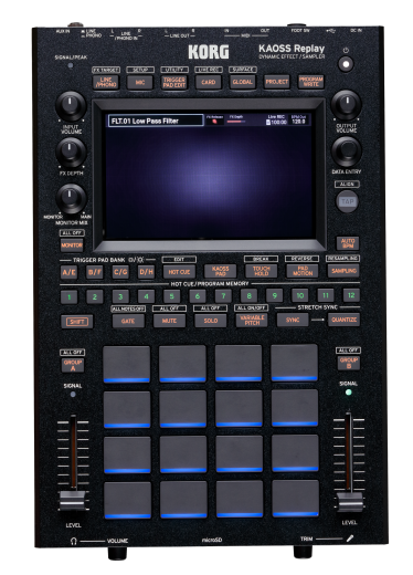 KORG Sampler, KAOSS Replay, 5" LCD Touchdisplay, 16 Pads, 128 Effekte