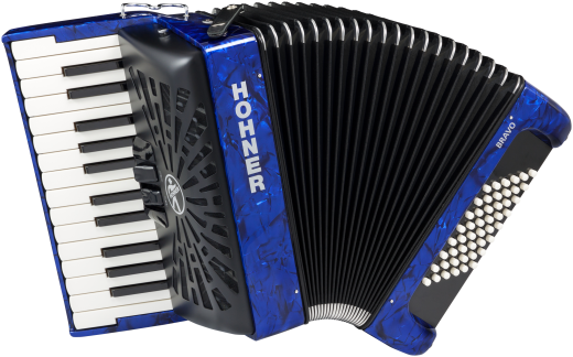 HOHNER Akkordeon, Bravo II 48, blau, silent key