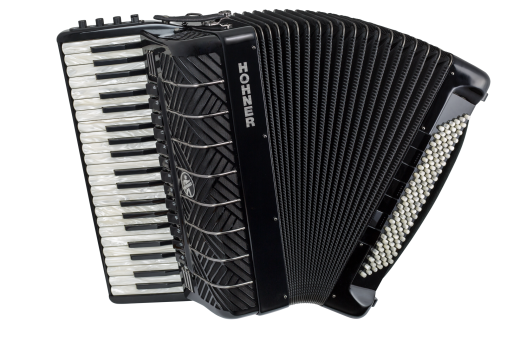 HOHNER Akkordeon, Mattia IV 120, schwarz/gun black, Cassotto, perloid Tasten