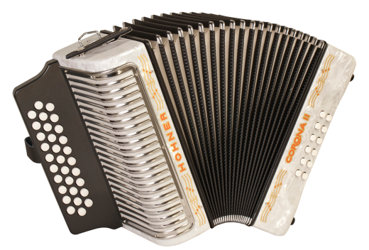 HOHNER Akkordeon, Corona II, weiß, G/C/F