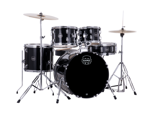 MAPEX 5044 Komplettset 20" , Comet, Fusion, Dark Black #DK, inkl. Becken