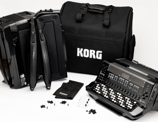 KORG Digitalakkordeon, FISA SUPREMA, 92 Knöpfe, 120 Bässe, Metallic Black