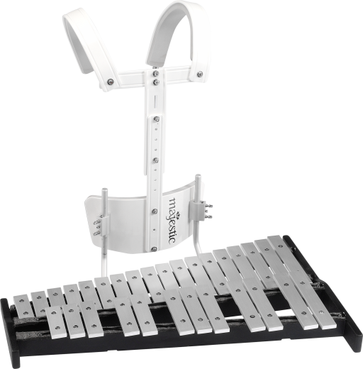 MAJESTIC Konzertglockenspiel, 2.5 Oktaven G5-C8, Aluminium, Tragegestell,Zubehör