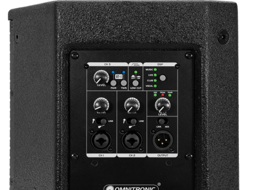 OMNITRONIC PAS-212A MK4 2-Wege-Top, aktiv, DSP, BT