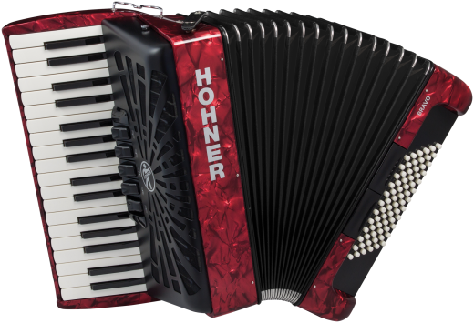 HOHNER Akkordeon, Bravo III 72, rot, silent key