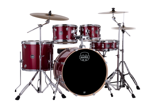 MAPEX Komplettset 22", Venus, Stage, Crimson Red Sparkle #VM, inkl. Becken
