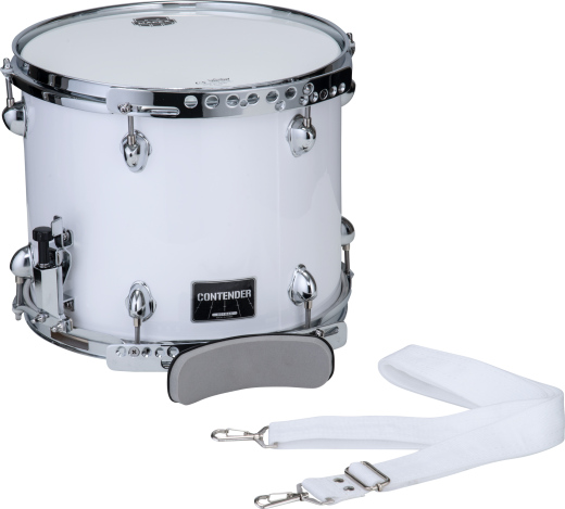 MAPEX Marching Snare Drum, Contender Series, 13"x10", Snow White, Tragegurt