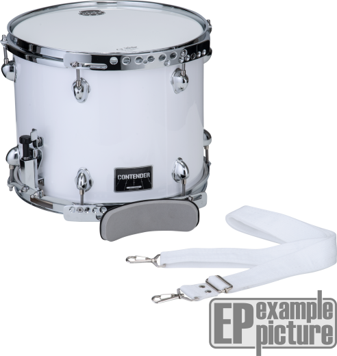 MAPEX Marching Snare Drum, Contender Series, 14"x10", Snow White, Tragegurt