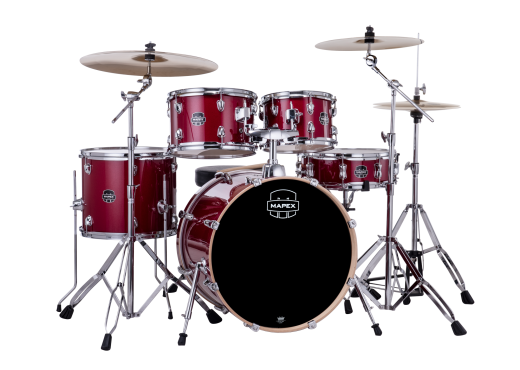 MAPEX 5045 Komplettset 20", Venus, Fusion, Crimson Red Sparkle #VM, inkl. Becken