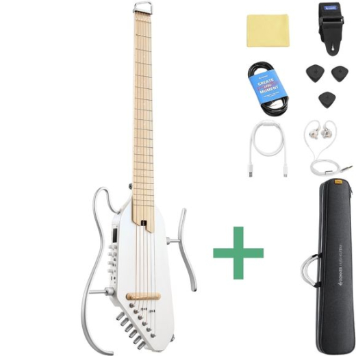 Donner HUSH-I PRO Silent Gitarre white