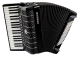 HOHNER Akkordeon, Mattia IV 96, schwarz/gun black, Cassotto, weiße Tasten