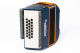 HOHNER Akkordeon, XS, blau-orange, Knopf-Version, Kinder-Tragegeschirr