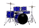 MAPEX 5844 Komplettset 18", Comet, Fusion, Indigo Blue #IB, inkl. Becken