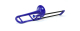 pBone Posaune Mini ABS Kunststoff blau