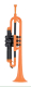 pTrumpet Trompete ABS Kunststoff orange