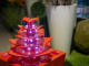 EUROPALMS Brunnen, Pagoda Orange mit LED