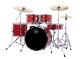 MAPEX 20" Komplettset, Comet, Fusion, Zildjian Planet Z Bundle, Infra Red #IR