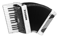 HOHNER Akkordeon, Bravo II 48, weiss, silent key