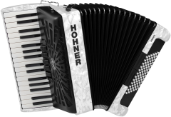 HOHNER Akkordeon, Bravo III 72, weiss, silent key