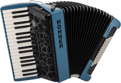 HOHNER Akkordeon, Bravo III 72, Water, myColor, silent key