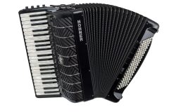 HOHNER Akkordeon, Mattia IV 120, schwarz/gun black, Cassotto, perloid Tasten