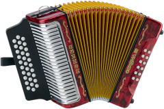 HOHNER Akkordeon, Corona III, rot, B/Es/As