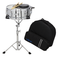 MAJESTIC Snare & Practice Pad Kit, 14"x5", Sticks, Ständer, Rucksack