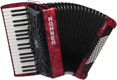HOHNER Akkordeon, Bravo III 72, rot, silent key