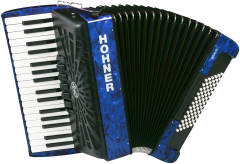 HOHNER Akkordeon, Bravo III 72, blau, silent key