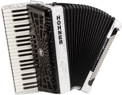 HOHNER Akkordeon, Bravo III 120, weiß, silent key