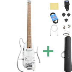Donner HUSH-X PRO Silent E-Gitarre white