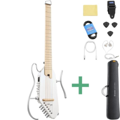 Donner HUSH-I PRO Silent Gitarre white